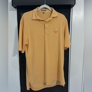 Peter Millar Performance Jersey Polo With Pinehurst Golf Course Logo. Size Small